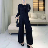 Luxe Pleated Blouse & Palazzo Pant